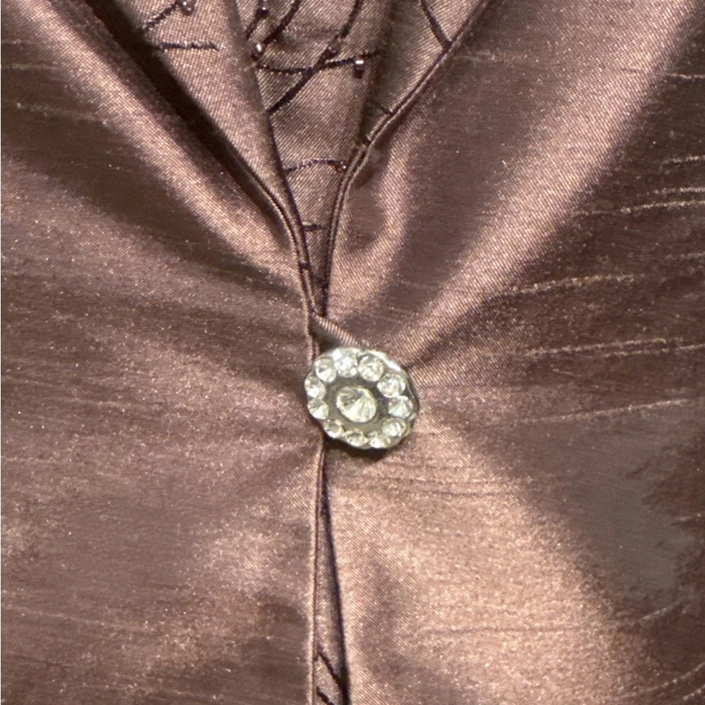 Jessica Howard 2 Piece Formal Suit Set Size 6 Brown Embroidered NWT - Picture 4 of 14